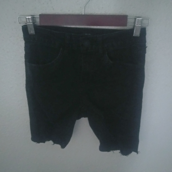 Cuidado con el Perro 2 25 Mexican Black Jeans Distressed Shorts Raw Hem - Picture 6 of 11